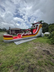 20FT  FIRE ISLAND HYBRID DUAL LANE WATERSLIDE